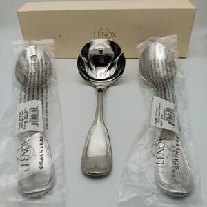 Lenox Thomas Jefferson Hostess Server 3pc Set 18/10 Stainless F1atware Korea NIB